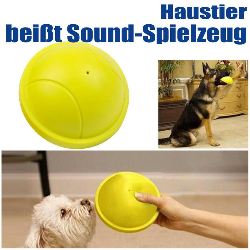 Haustier beißt Sound-Spielzeug