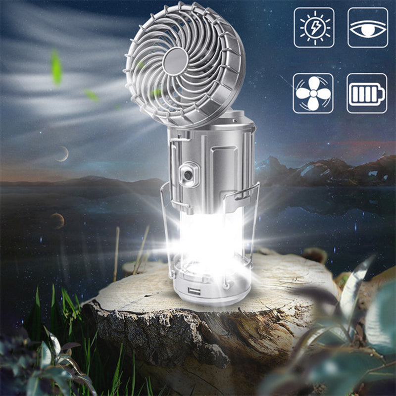 6 in 1 tragbares Outdoor-LED-Campinglicht mit Ventilator